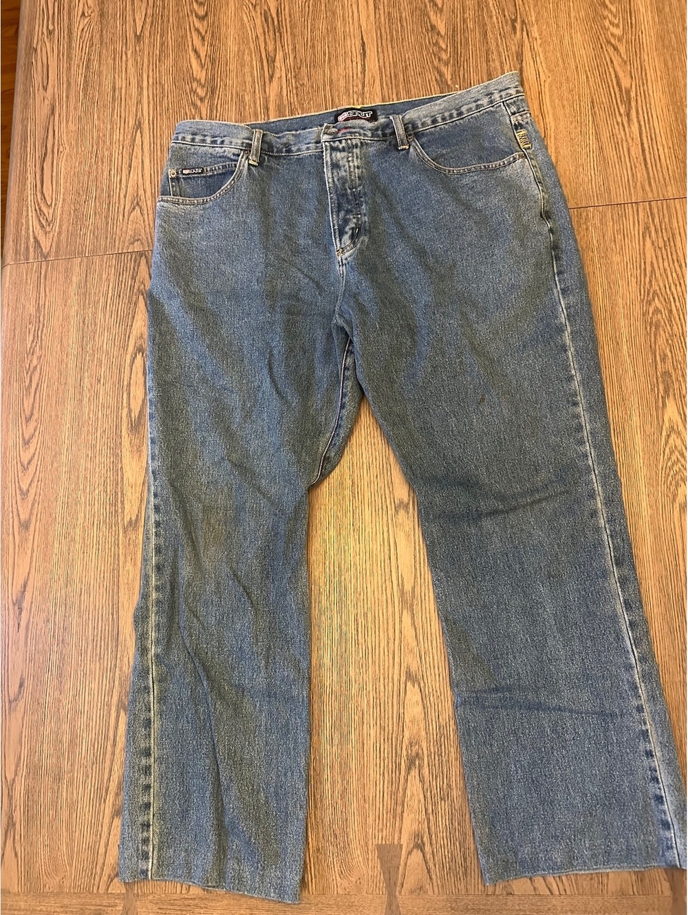 Split Vintage Skateboarding Blue Denim Jeans Size 38